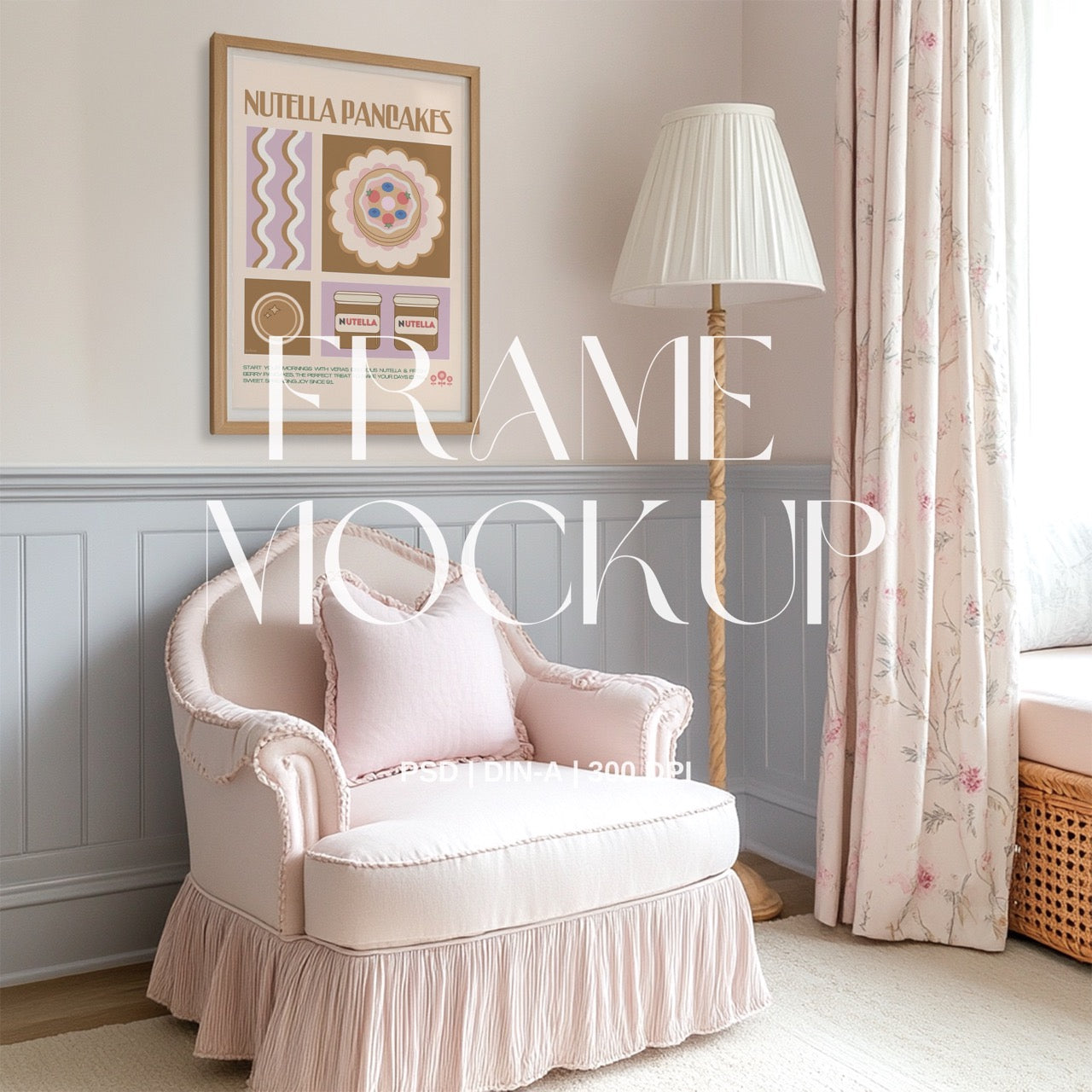 Pastel Nursery PSD Frame Mockup