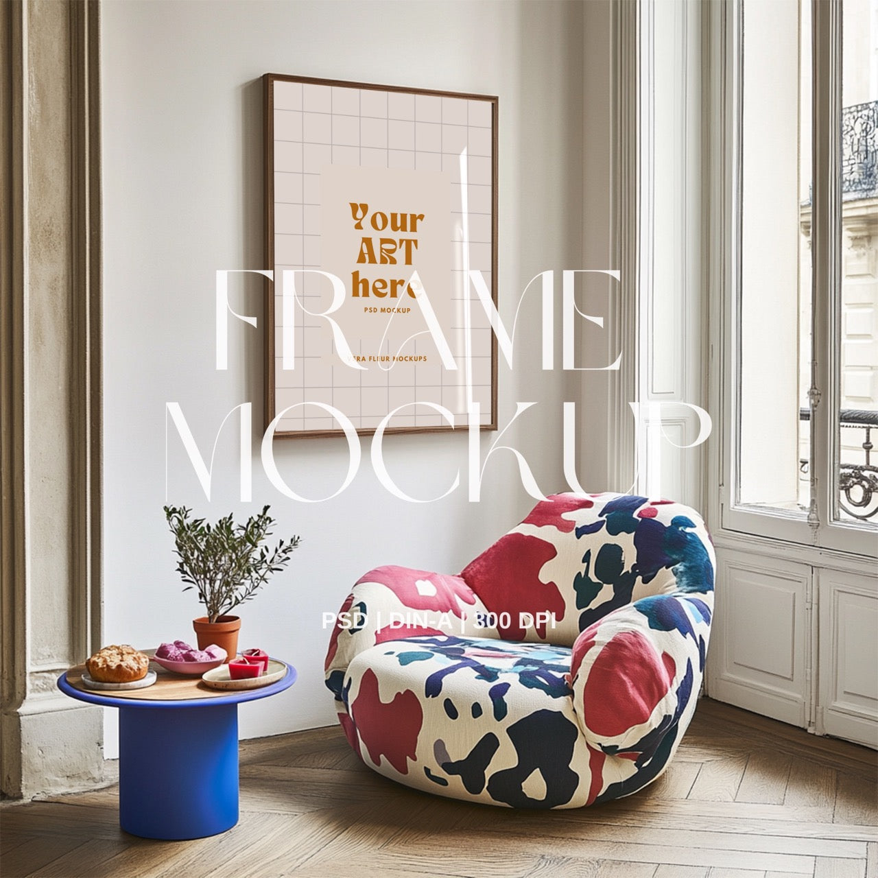 Modern Parisian PSD Frame Mockup