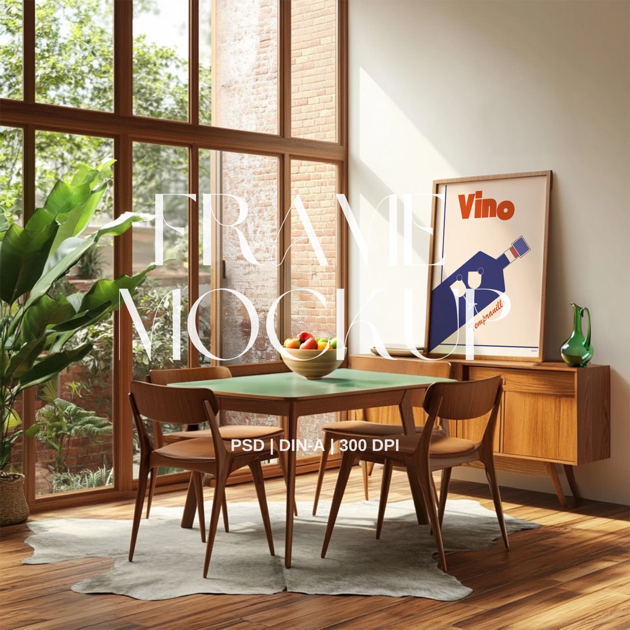 Dining Room Deco PSD Frame Mockup