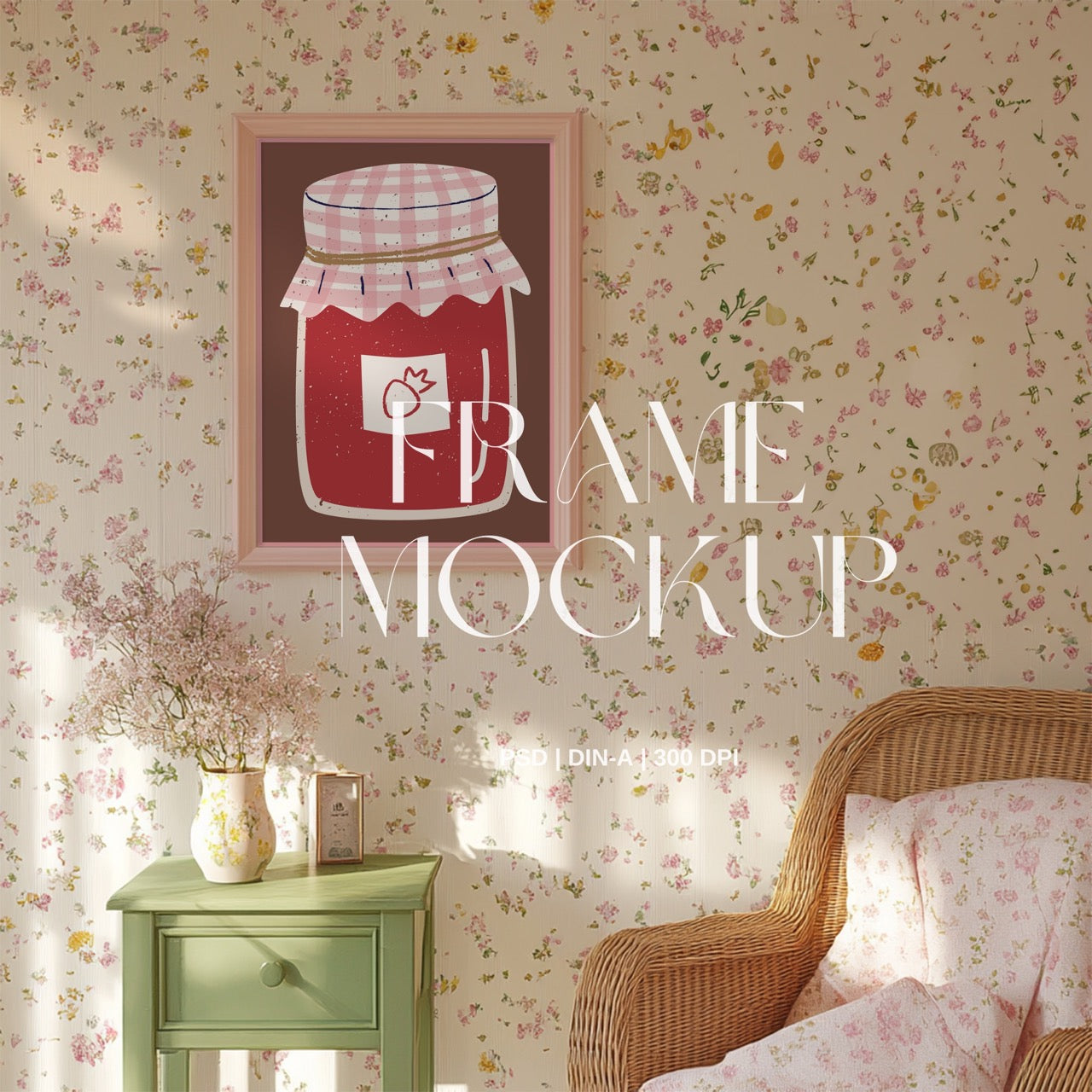 Quaint Cottage Lounge PSD & Canva Mockup