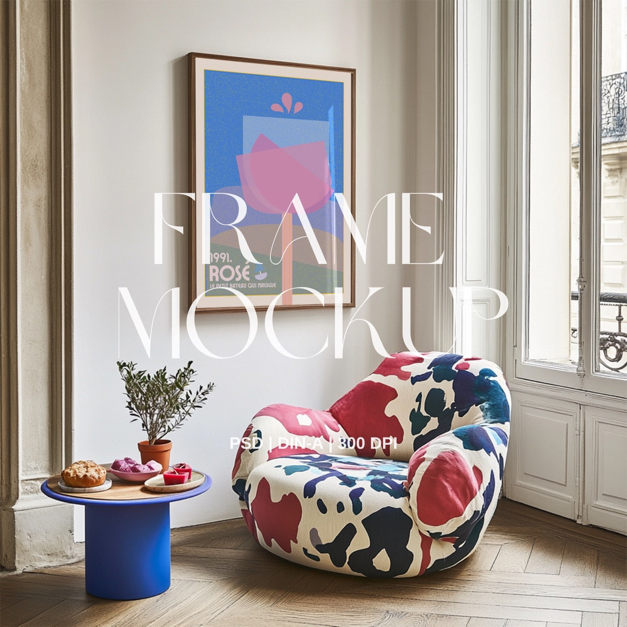 Modern Parisian PSD Frame Mockup