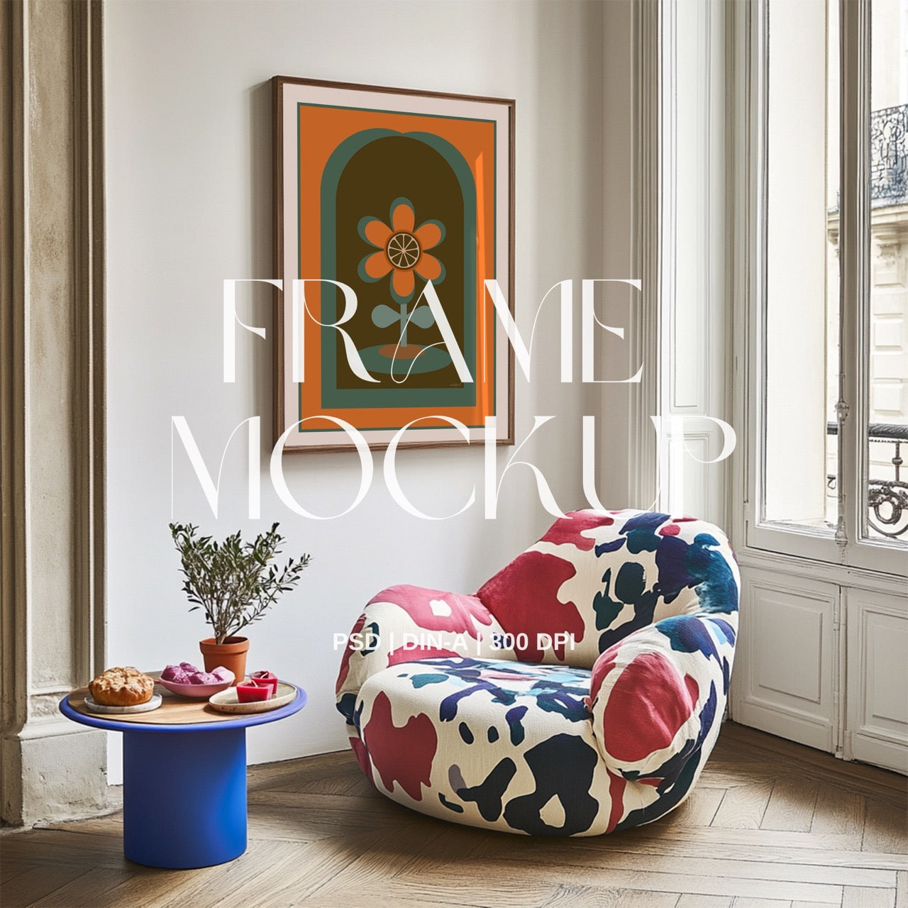 Modern Parisian PSD Frame Mockup