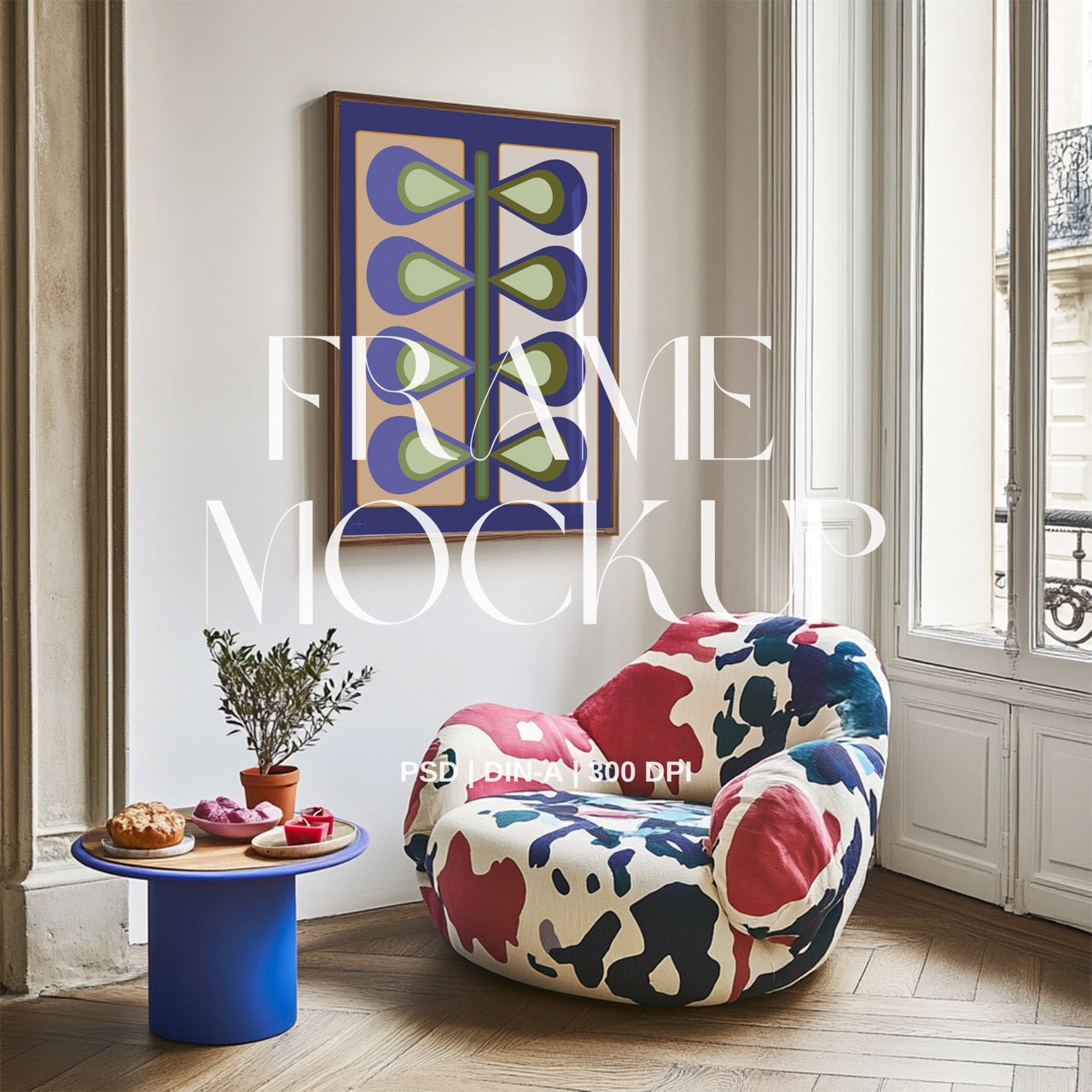 Modern Parisian PSD Frame Mockup