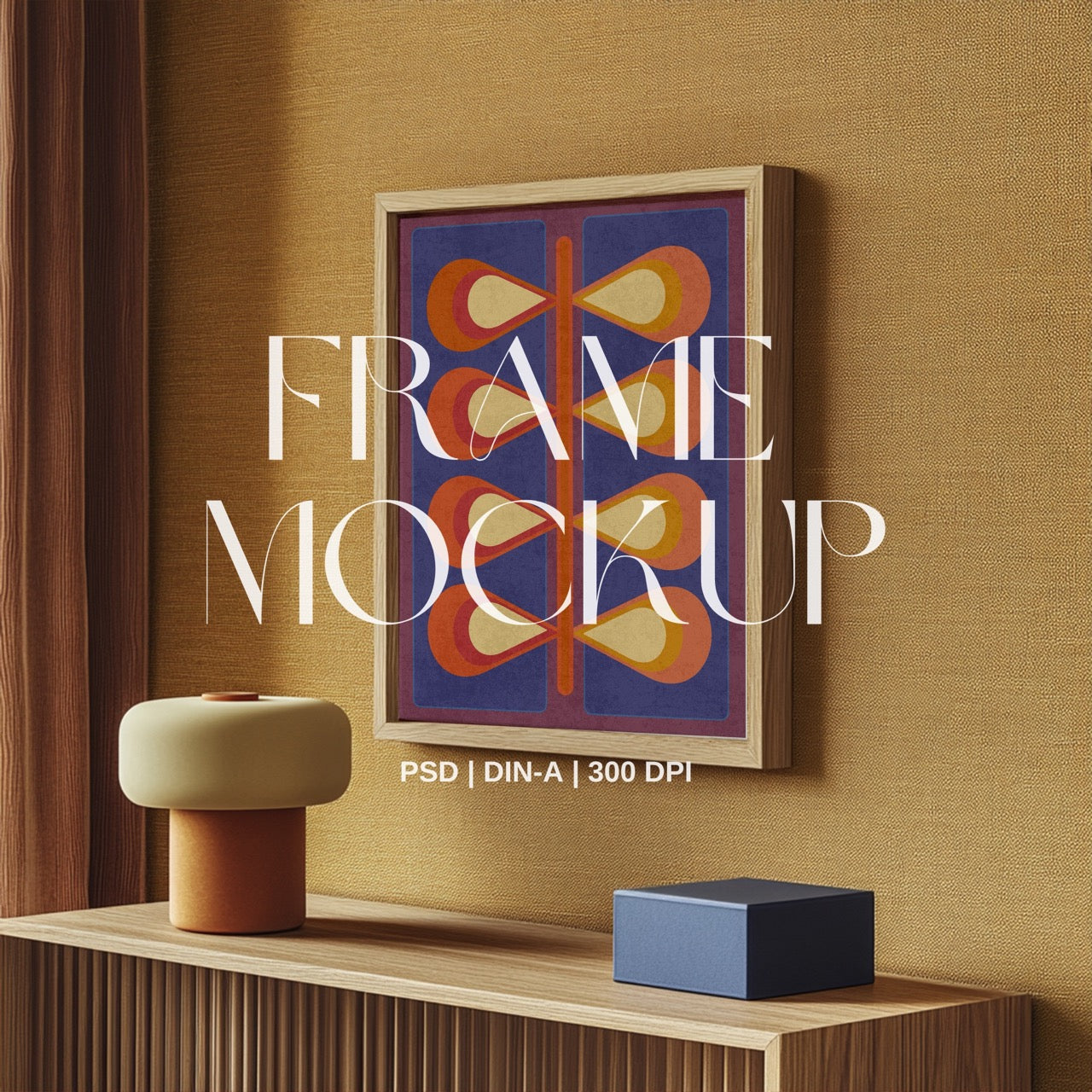 Minimalist Retro Interior PSD Frame Mockup