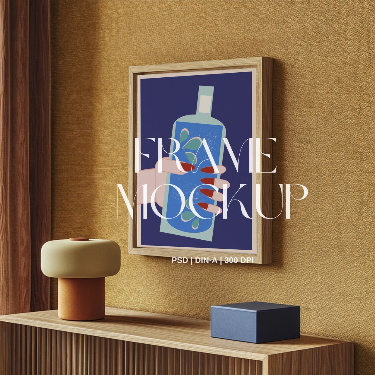 Minimalist Retro Interior PSD Frame Mockup