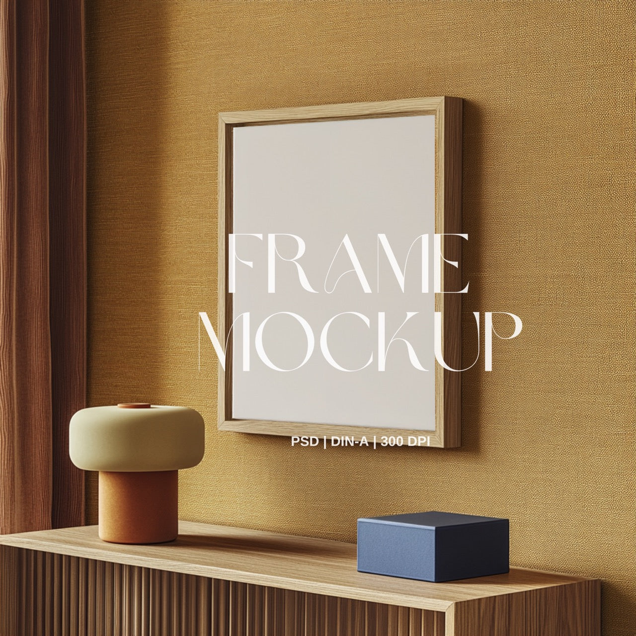 Minimalist Retro Interior PSD Frame Mockup