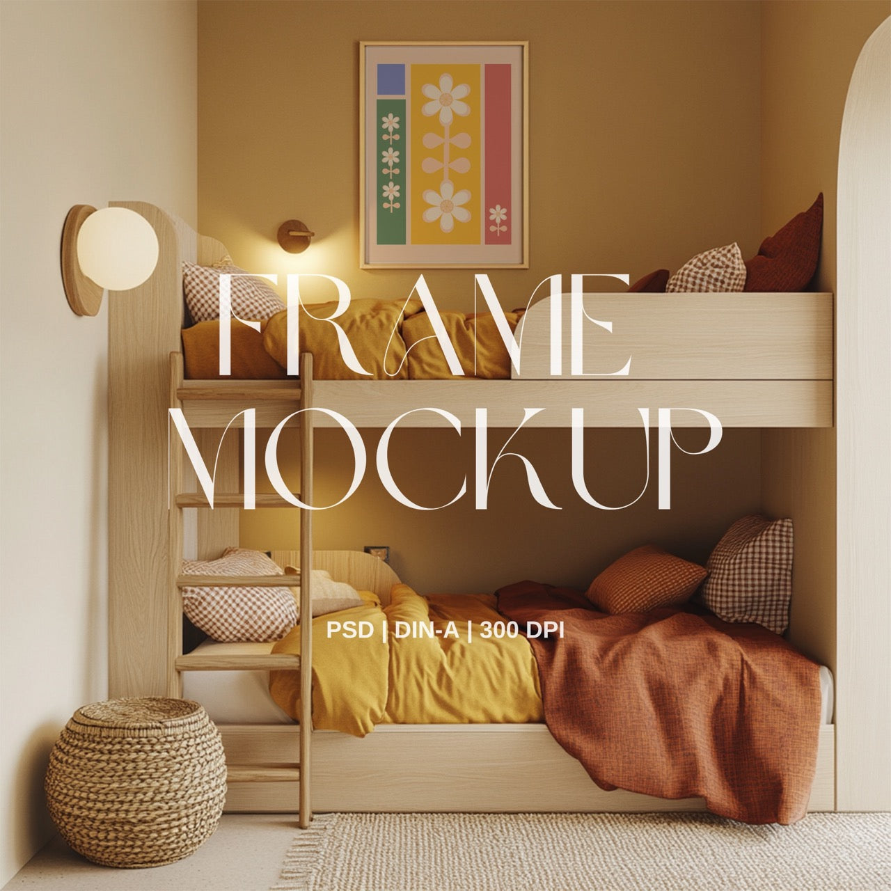 Bunk-Bed Frame PSD & Canva Mockup