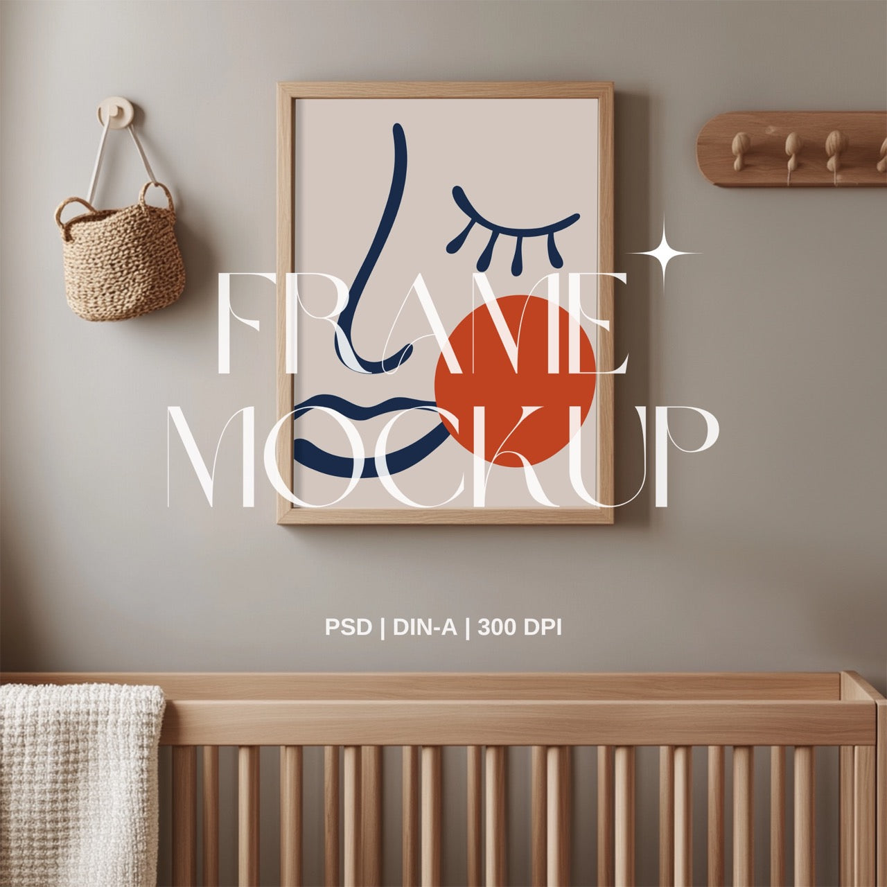 Neutral Crib PSD Frame Mockup
