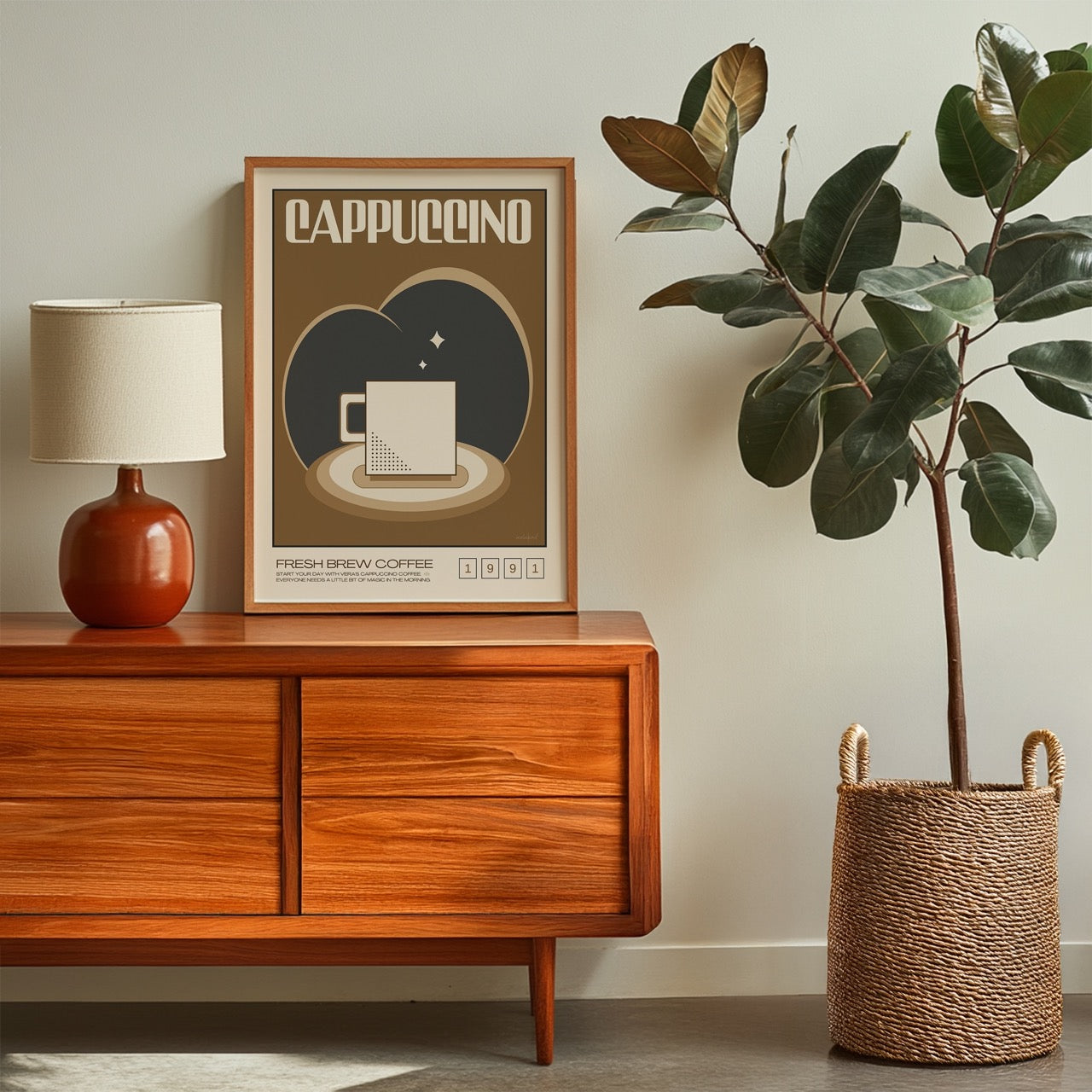 Mid Century Console PSD Frame Mockup