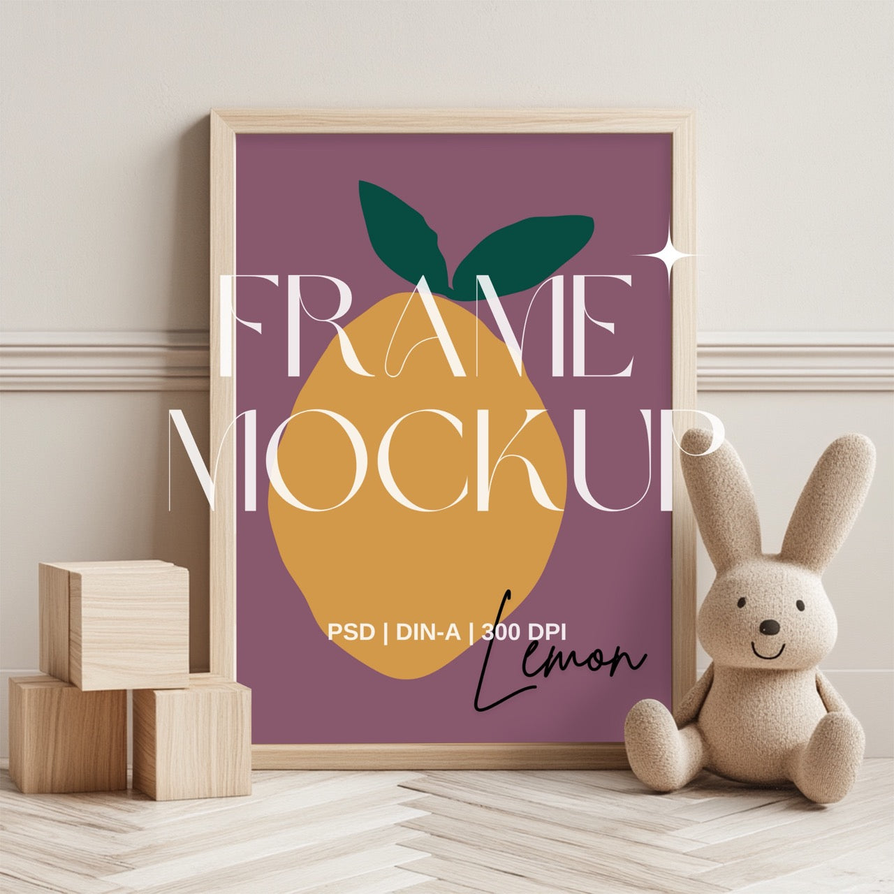 Kids Playroom PSD Frame Mockup